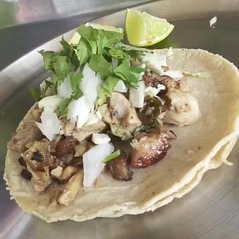 Un taco del guiso del día